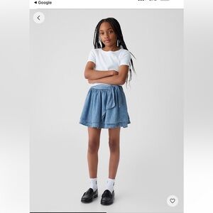 Gap kids wrap denim skirt